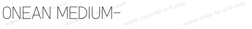 ONEAN MEDIUM字体转换